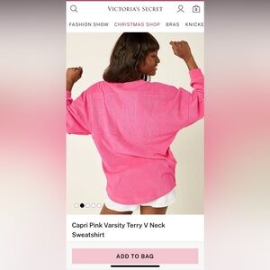 PINK Varsity Terry sweatshirt